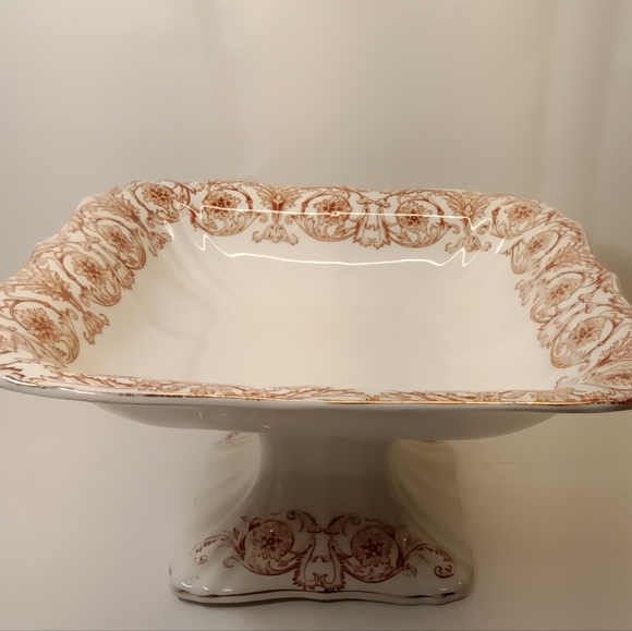 ANTIQUE JOHN MADDOCK AND SONS ROYAL VITREOUS COLUMBUS PATTERN RARE CAKE PLATE - Picture 9 of 12